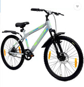 AVON Buke Spike 24T Bicycle | Frame Size: 15.9Inch | Wheel Size: 24inch | MTB Cycle 24 T Hybrid Cycle/City Bike (Single Speed, Grey, Rigid)