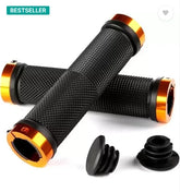 PEDFIT Mountain Bike cycle Handlebar Grips Soft Rubber Anti-slip Handle Grip Lock Bar End Bicycle Handle Grip  (132 mm)