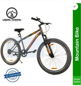 Urban Terrain Zion Cycles Mountain Bike with Cycling Event & Ride Tracking App 27.5 T Road Cycle (Single Speed, Red, Only Front Suspension)