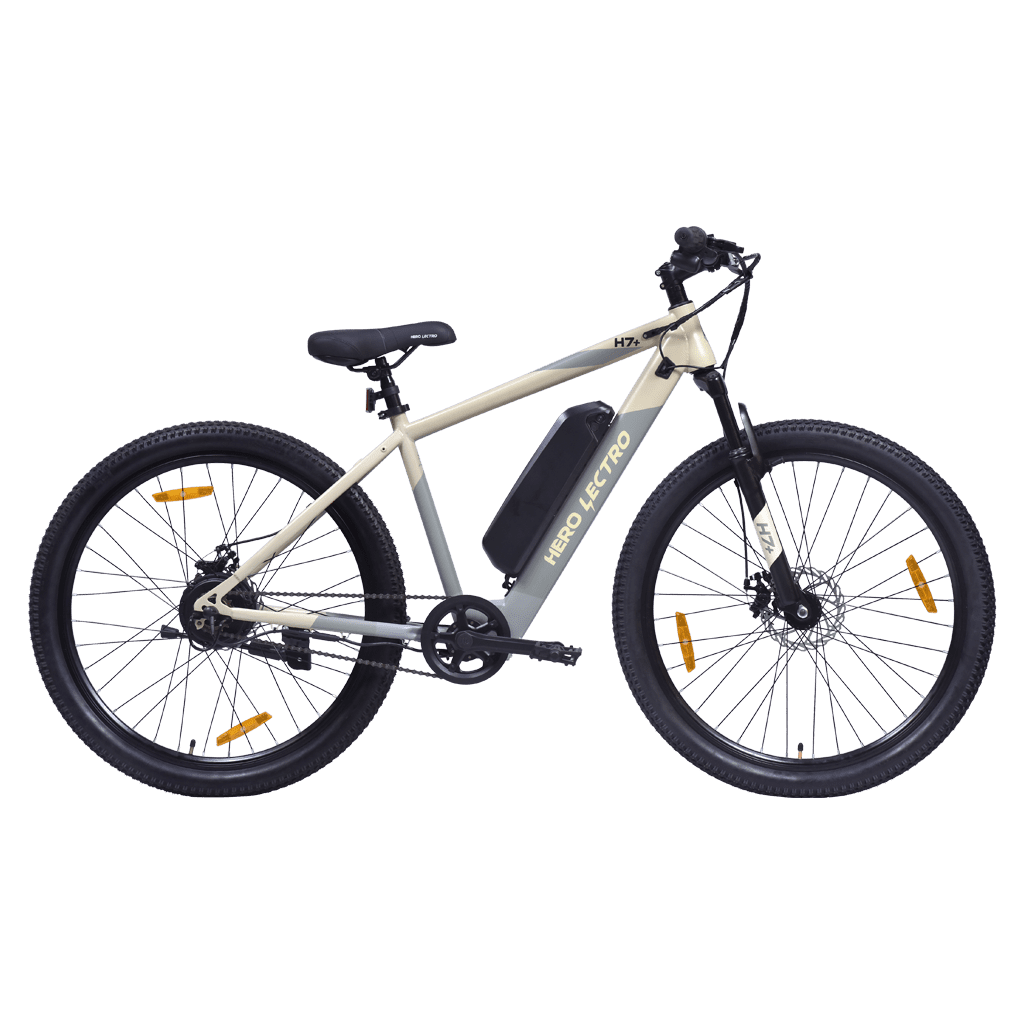 Hero Lectro H7+ 27.5T Single Speed Electric Cycle for Men | 250W Motor | 36V/2A (Li-ion) 7.8Ah Battery | Speed Upto 25 Kmph | 98% Assembled Cycle