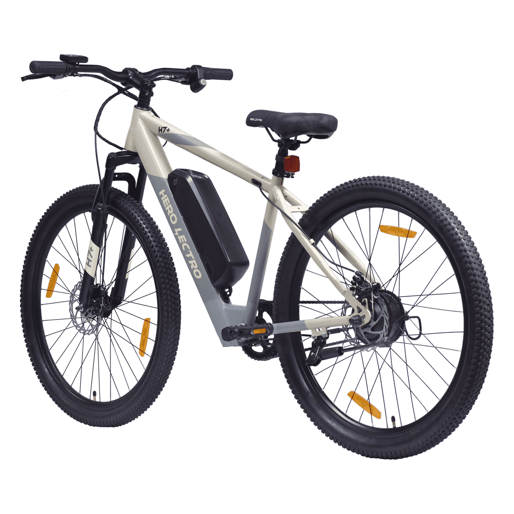 Hero Lectro H7+ 27.5T Single Speed Electric Cycle for Men | 250W Motor | 36V/2A (Li-ion) 7.8Ah Battery | Speed Upto 25 Kmph | 98% Assembled Cycle