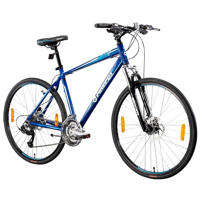 FIREFOX Road Runner Pro D Plus 700C T Hybrid Cycle/City Bike (21 Gear, Blue) | Ideal for Mens | 98% Assembled Cycle