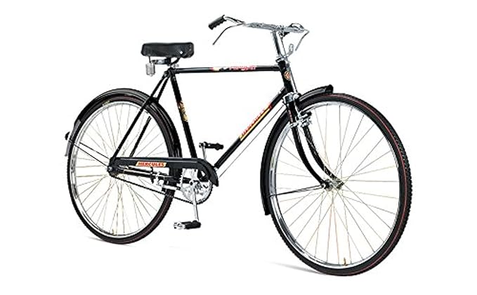 Hercules Roadsters Popular Unisex Road Front Suspension Bike Dts Bicycle (Wheel : 28 , Frame: 22 Inches , Black)