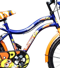 Leader Buddy 16T Dark Blue Orange Colour Cycle for Kids/Age Group 5-8 Years - Road Cycle (Single Speed) (16T, Dark Blue Orange)