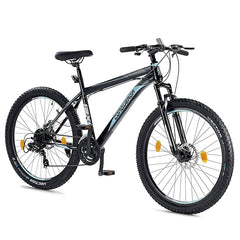 Lifelong LLBC2792 Conqueror GX21 with Dual Disc 27.5 T Mountain Cycle  (21 Gear, Black, Only Front Suspension)