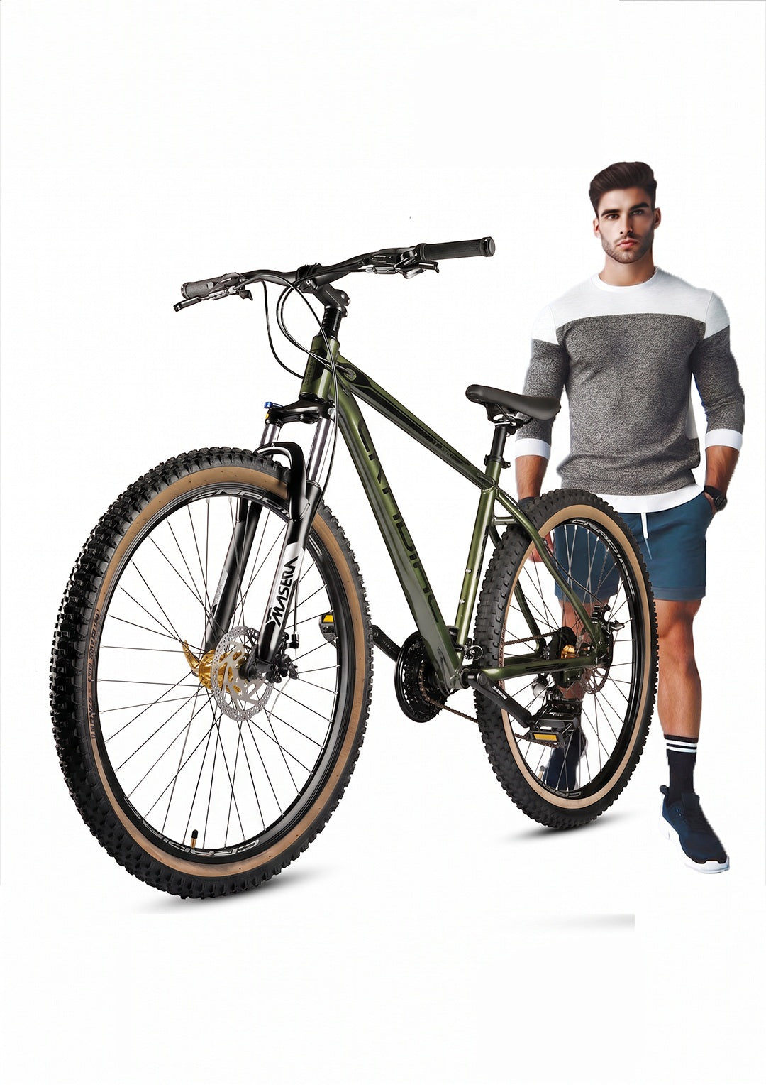 CRADIAC - Alpha PRO GEN 4-21 Speed Aluminium Cycle for Boys 29T 21 Speed Gear Bicycle for Men with Front Zoom Lockout Suspension & Shimano Hydraulic Brake | 15+ Years, Unisex