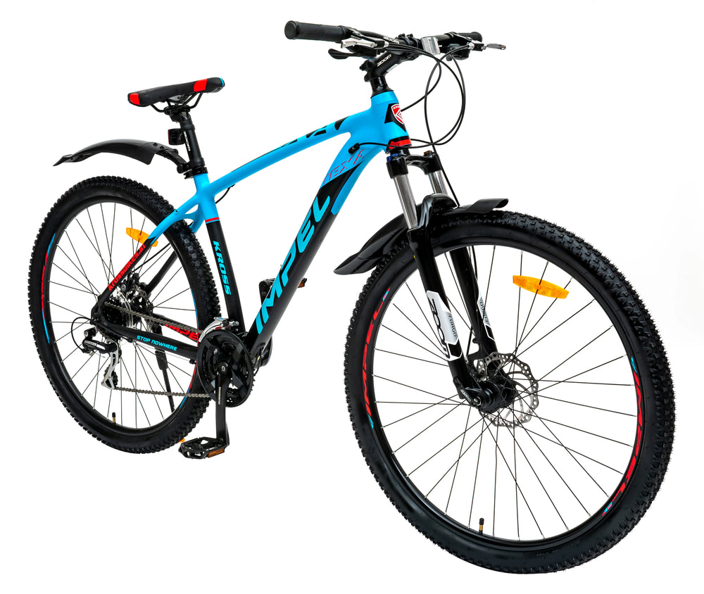 Kross Hexa 27.5T,Front Suspension,Dual Disc, Alloy Frame,Shimano Gear,15+ years 27.5 T Mountain Cycle  (24 Gear, Blue, Only Front Suspension)