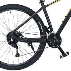 Niner 29T | 27 Speed Alivio Gears | MT-201 Hydraulic Brakes | Hydraulic Lockout Suspension (Black-Gold)