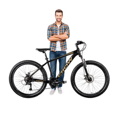 CROW - Legend X 21 Speed| 6061 Alloy Cycle 29T 21 Speed Gear Bicycle for Men with Front DARCTEK Lockout Suspension & Hydraulic Disc Brake Mountain Bike | Ideal for 15+ Years, Unisex
