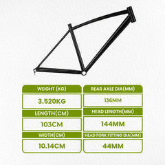 Bicycle Frame - Hybrid Bike Frame - Steel Bicycle Frames - Discover