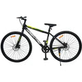 Geekay Hashtag City Joy 27.5T Single Speed Hybrid Cycle/Bicycle for Men, 18" Inches Steel Frame with Dual Disc Brakes | Ideal Rider Age 11+ Years - Black Orange