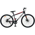 Geekay Hashtag City Joy 27.5T Single Speed Hybrid Cycle/Bicycle for Men, 18" Inches Steel Frame with Dual Disc Brakes | Ideal Rider Age 11+ Years - Black Orange