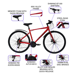 Cradiac Machine Red Metalic 21 speed