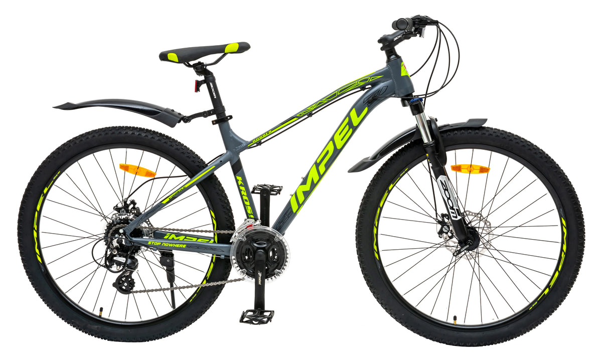 Kross Hopper 27.5T,Front Suspension, Dual Disc, Alloy Frame,Shimano Gear,15+ years 27.5 T Mountain Cycle  (24 Gear, Grey, Only Front Suspension)