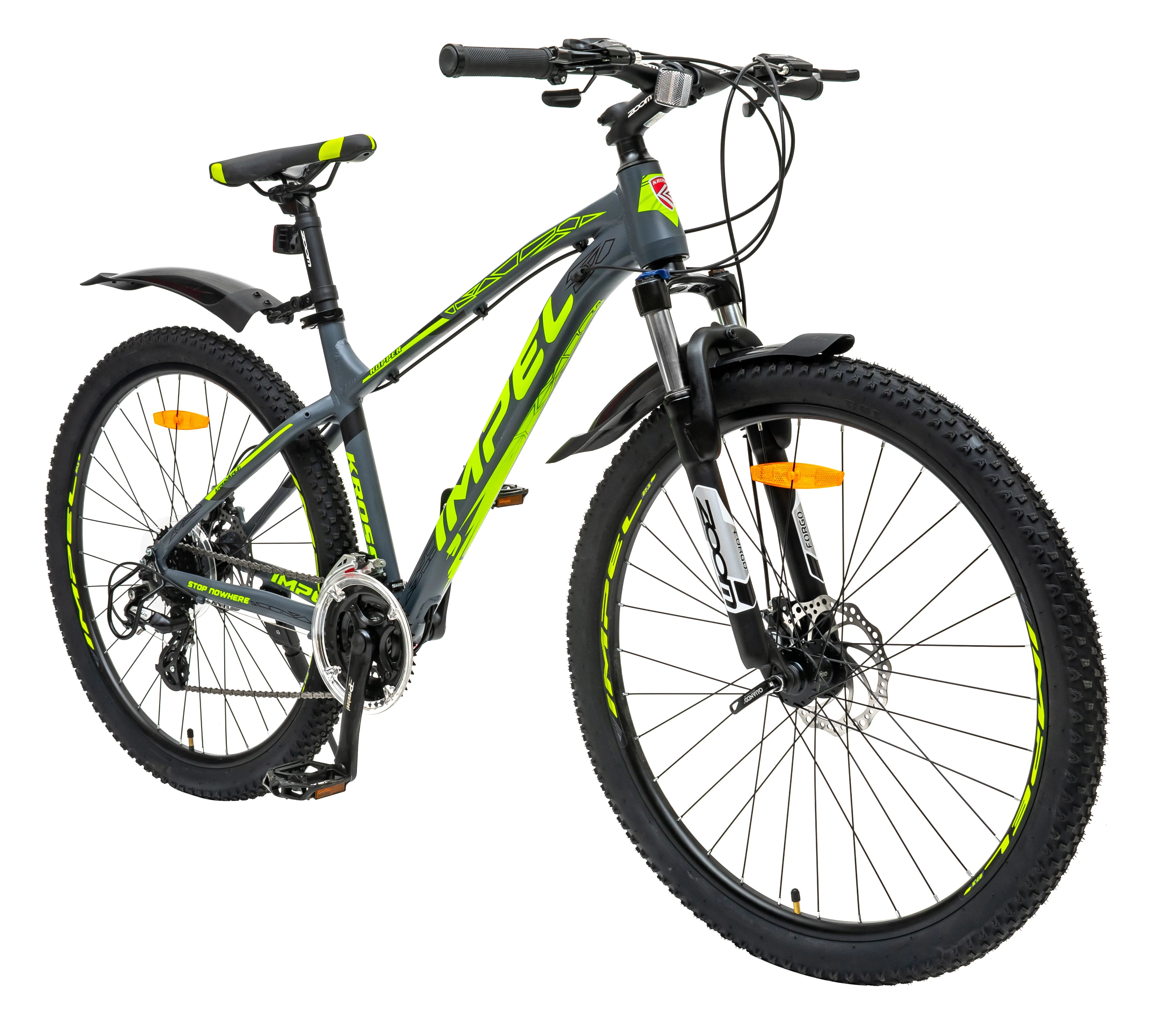 Kross Hopper 27.5T,Front Suspension, Dual Disc, Alloy Frame,Shimano Gear,15+ years 27.5 T Mountain Cycle  (24 Gear, Grey, Only Front Suspension)