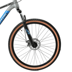 FitTrip Scrambler 27.5 Inch | Single Speed Without Gear MTB Cycle | Trioblade Dual Disk Brakes | Tuffshox Suspension | Puncture Resistant Tyres | Unisex | Fully Fitted (Nardo Grey-Red)