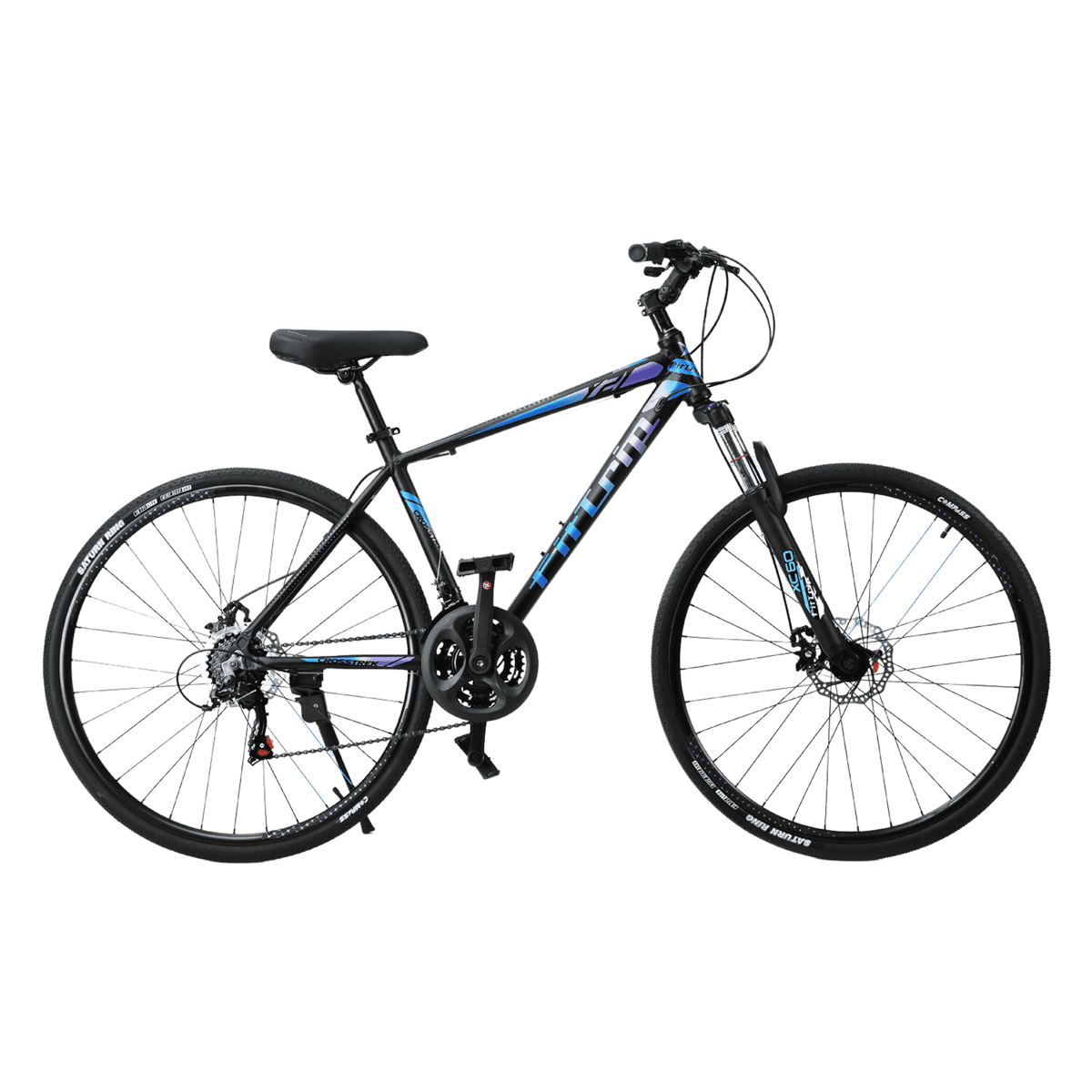 FitTrip Crosstrek | India's Fastest Cycle* | 21 Spd Shimano Gearset | Dual Disk Brakes 700C T Hybrid Cycle/City Bike  (21 Gear, Black, Rigid)