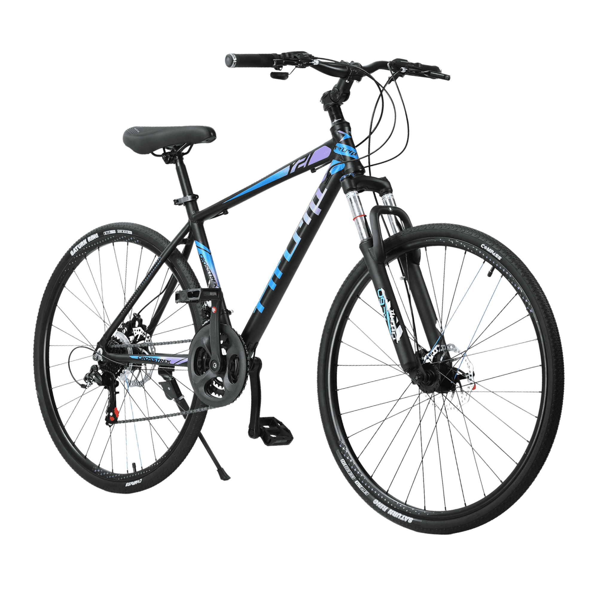 FitTrip Crosstrek | India's Fastest Cycle* | 21 Spd Shimano Gearset | Dual Disk Brakes 700C T Hybrid Cycle/City Bike  (21 Gear, Black, Rigid)