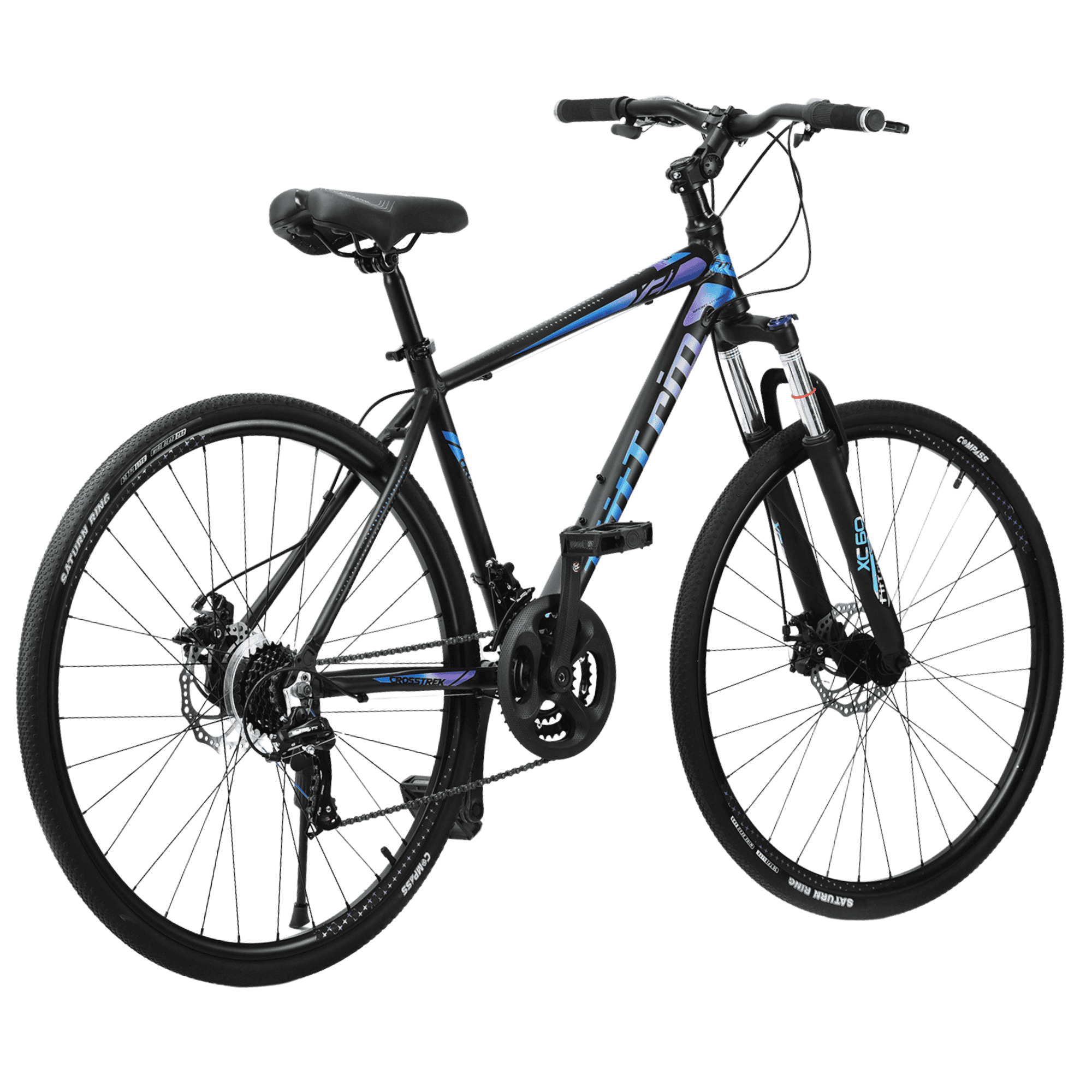 FitTrip Crosstrek | India's Fastest Cycle* | 21 Spd Shimano Gearset | Dual Disk Brakes 700C T Hybrid Cycle/City Bike  (21 Gear, Black, Rigid)