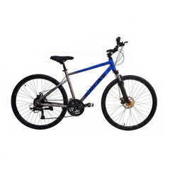 CROW - Rapide 21 Speed Gear Cycle for Boys | Aluminium Frame Hybrid Cycle 21 Geared Bicycle for Men with Lockout Suspension & Dual Disc Brake Hybrid Bike | for 15+ Years, Unisex Bicycle for Adults