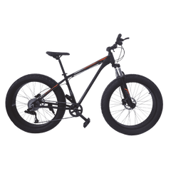 Fittrip Badboy Fatbike | 1X10 Speed Gearset | Dual Piston Hydraulic Disk Brakes | 100Mm Suspension | Aluminium Alloy Frame [Satin Black] - Mountain Bike, 18 Inch