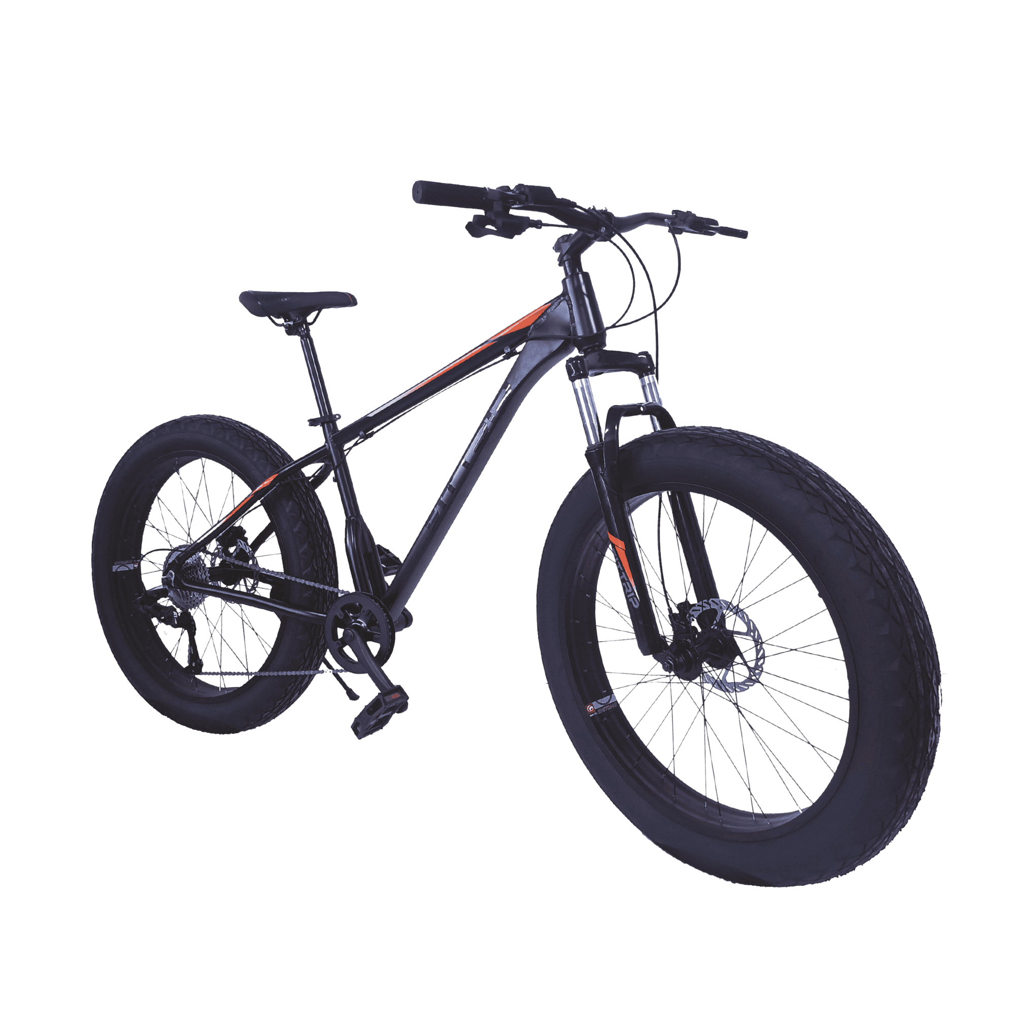 Fittrip Badboy Fatbike | 1X10 Speed Gearset | Dual Piston Hydraulic Disk Brakes | 100Mm Suspension | Aluminium Alloy Frame [Satin Black] - Mountain Bike, 18 Inch