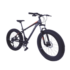 Fittrip Badboy Fatbike | 1X10 Speed Gearset | Dual Piston Hydraulic Disk Brakes | 100Mm Suspension | Aluminium Alloy Frame [Satin Black] - Mountain Bike, 18 Inch