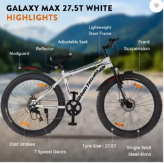 Urban Terrain Max Geared High Performance MTB White