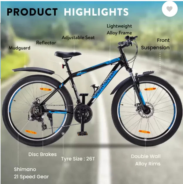 Urban Terrain UT3003A26 Alloy MTB Cycles Shimano Geared for Men