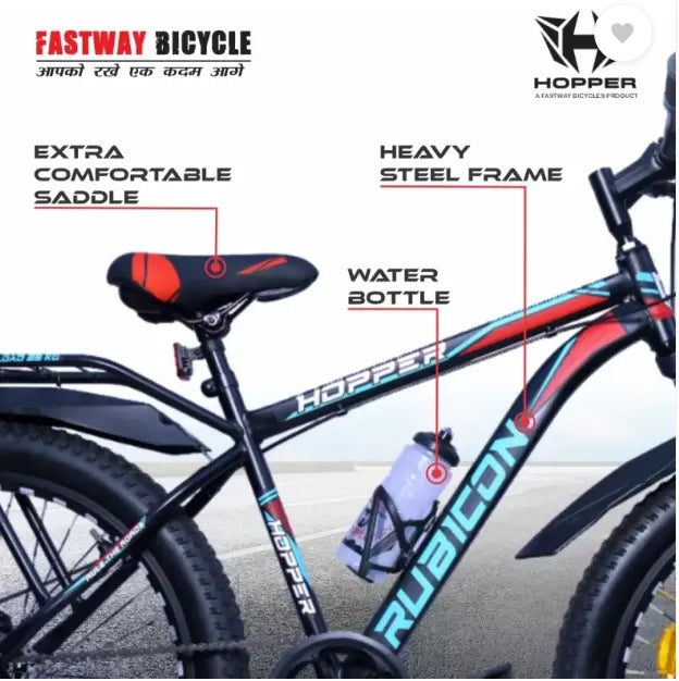 Fastway Bicycle FW-RUBICON IBC 3.00, DUAL DISC BRAKE WITH FRONT SUSPENSION, ALLOY RIM 26 T Roadster Cycle  (Single Speed, Blue, Only Front Suspension)