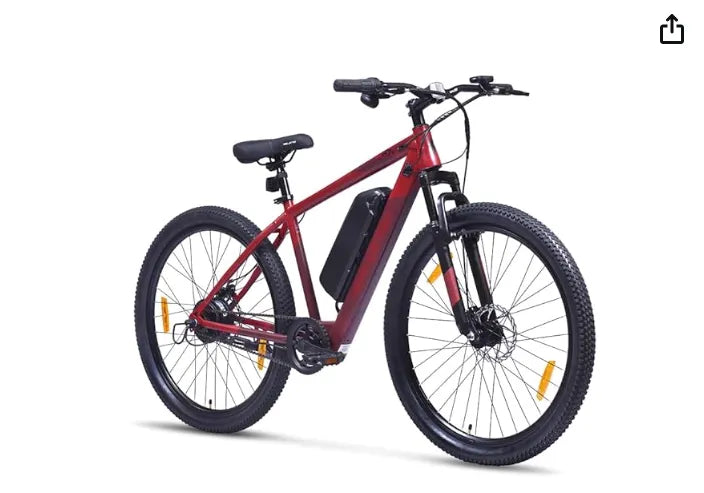 Hero Lectro H7+ 27.5T Single Speed Electric Cycle for Men | 250W Motor | 36V/2A (Li-ion) 7.8Ah Battery | Speed Upto 25 Kmph | 98% Assembled Cycle