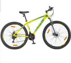 Hercules TOP Gear A29 R1 Mountain Bike with Shimano Gears-Matte Acid Green (29 Inch Wheel, Ideal for Boys)