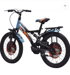 Hero F11 20T Bicycle for Kids | Dual Suspension | V Brake | Single Speed | Easy Self Assembly | Ideal for Kids 5 to 8 Years (Blue-Orange)