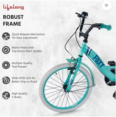 Lifelong LLBC2003 Foxy 20T, 95% Assembled 20 T Road Cycle  (Single Speed, Green, Rigid)