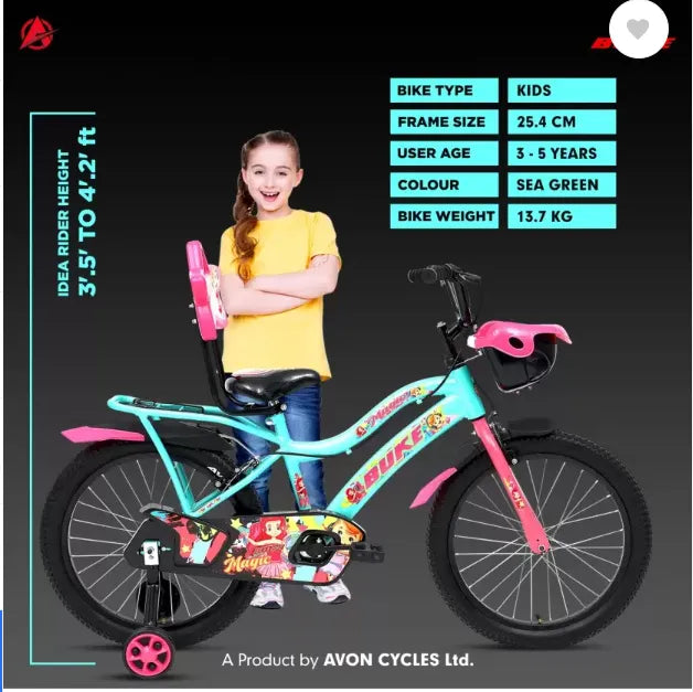 AVON Buke Magic 20T City Bike | 10Inch Frame| Broad Tyres 20T City Bike 20 T Hybrid Cycle/City Bike  (Single Speed, Green, Pink, Rigid)