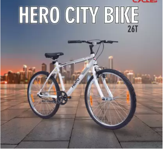 Hero Sprint Hybrid - City Bike 26 T Hybrid Cycle/City Bike  (Single Speed, White, Rigid)