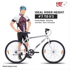 Hero Sprint Hybrid - City Bike 26 T Hybrid Cycle/City Bike  (Single Speed, White, Rigid)