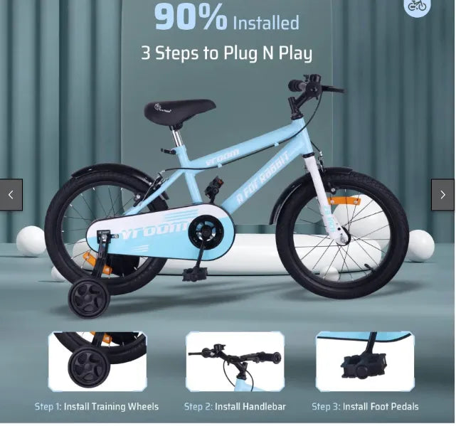 Vroom Bicycle For Kids 20 Inch With 90% Plug And Play For Ease Of Inst – Bicycle Kart