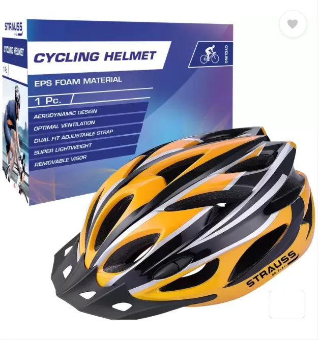 Strauss Adjustable Cycling Helmet (Yellow)