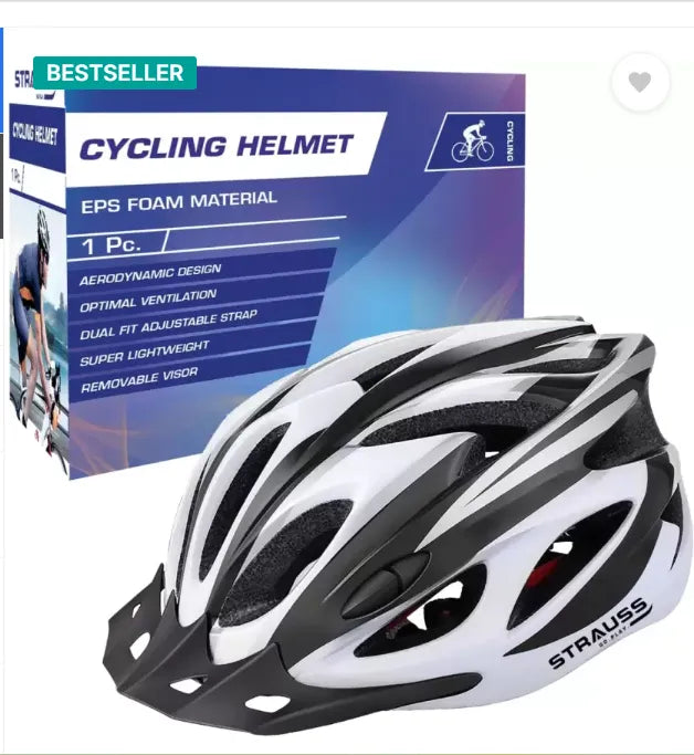 Strauss Adjustable Cycling Helmet (White)