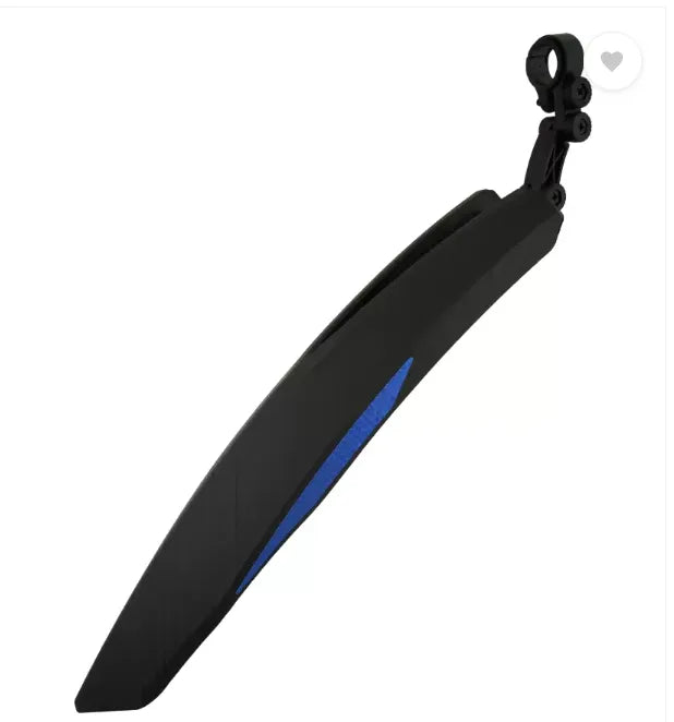 Dark Horse Bicycle Atom Mudguard with Reflective Tape, Black-Blue Clip-on Front & Rear Fender  (Blue)