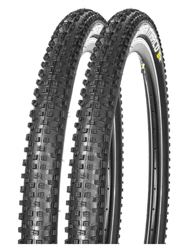 Ralson 27.5 X 2.10 | Explorer Marco Mountain Bike Nylon Black Tyre | Side Grooves for Stable Cornering | R-4153 Pack of 2