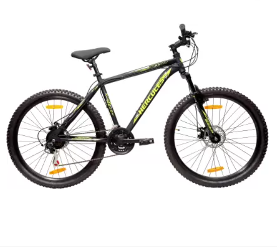 HERCULES TOPGEAR S27 R2 with Microshift Gear 27.5 T Mountain/Hardtail Cycle  (21 Gear, Black, Only Front Suspension)