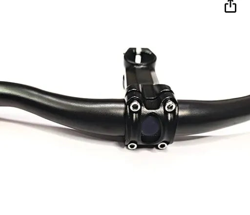 Schrodinger 20079 Bicycle Cycle Cycling BMX Road Long Alloy Handlebar Handle Bar Dia. 31.8mm x 22mm x 660mm(length) Black Powdercoated