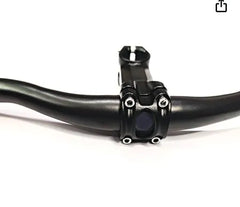 Schrodinger 20079 Bicycle Cycle Cycling BMX Road Long Alloy Handlebar Handle Bar Dia. 31.8mm x 22mm x 660mm(length) Black Powdercoated