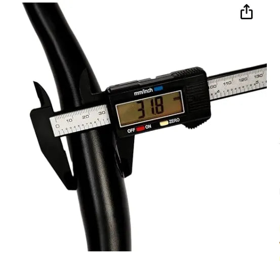 Schrodinger 20079 Bicycle Cycle Cycling BMX Road Long Alloy Handlebar Handle Bar Dia. 31.8mm x 22mm x 660mm(length) Black Powdercoated