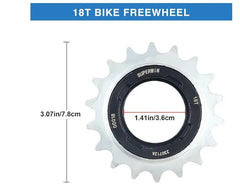 ZUKKA Single-Speed Bike Freewheel,18 Teeth Bicycle Flywheel,Compatible 1/2 x 1/8 One-Speed Cycling Replacement Accessory