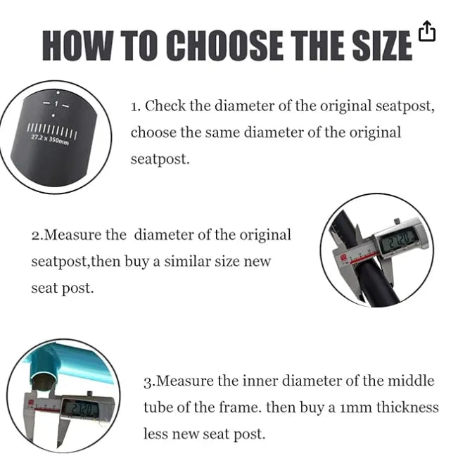 ZUKKA Bike Seatpost 27.2 x 350mm Aluminum Alloy Bicycle Seat Post