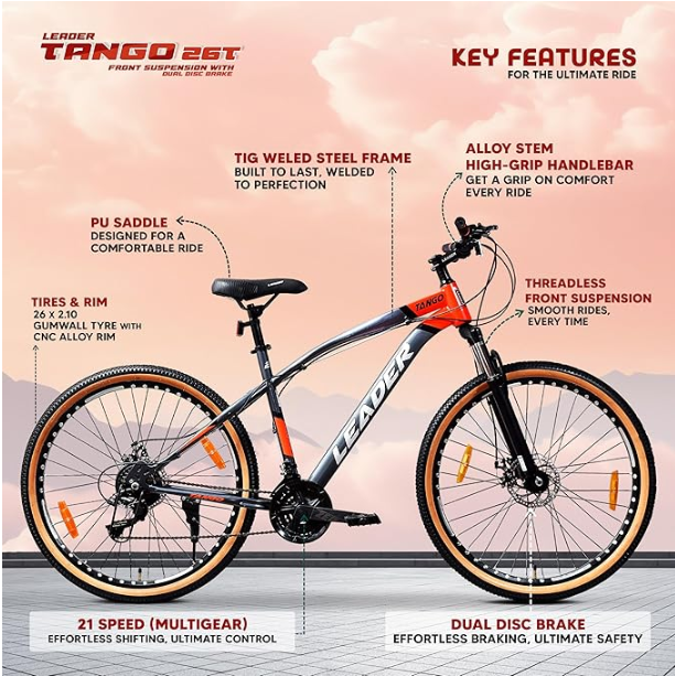 Sepeda Mtb 26 Inch Bike Under 100 Leader Tango 26T Premium MTB