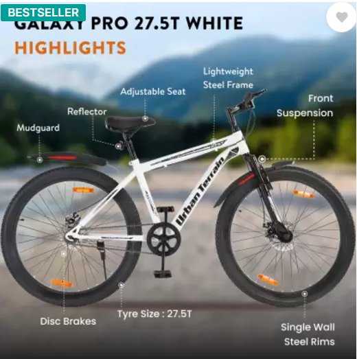 Urban Terrain Galaxy Pro High Performance MTB White